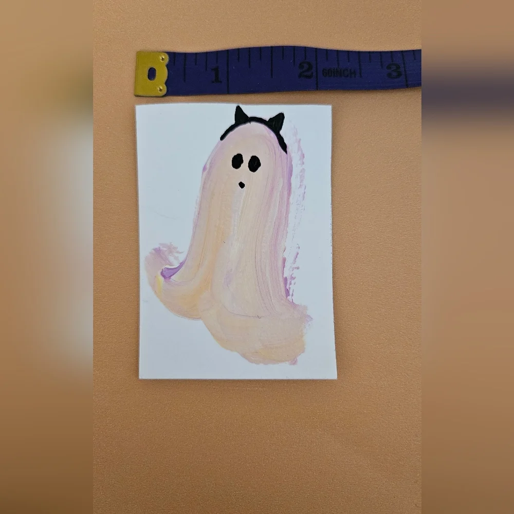 Ghost ACEO Mini Painting - Picture 1 of 2
